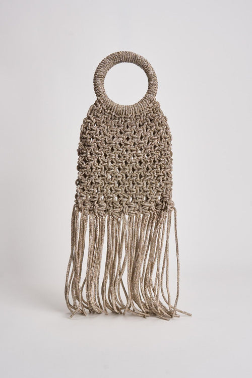 Borsa donna Maronti con strass oro