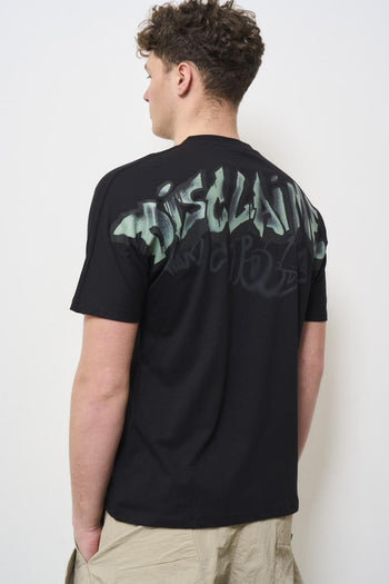 T-shirt uomo girocollo nera - 4