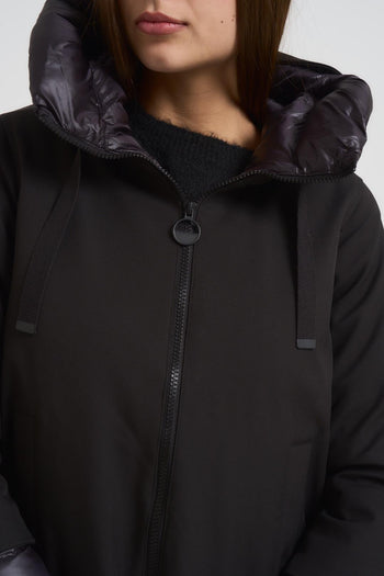 Piumino donna lungo nero - 4