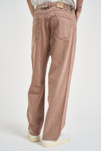 Jeans uomo wide leg in denim rosa - 3