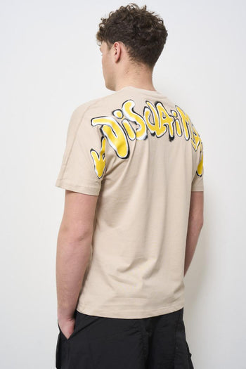 T-shirt uomo girocollo avorio con stampa - 6
