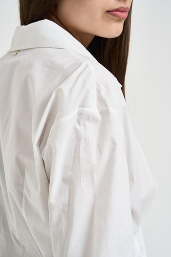 Camicia donna con incrocio bianca - 5