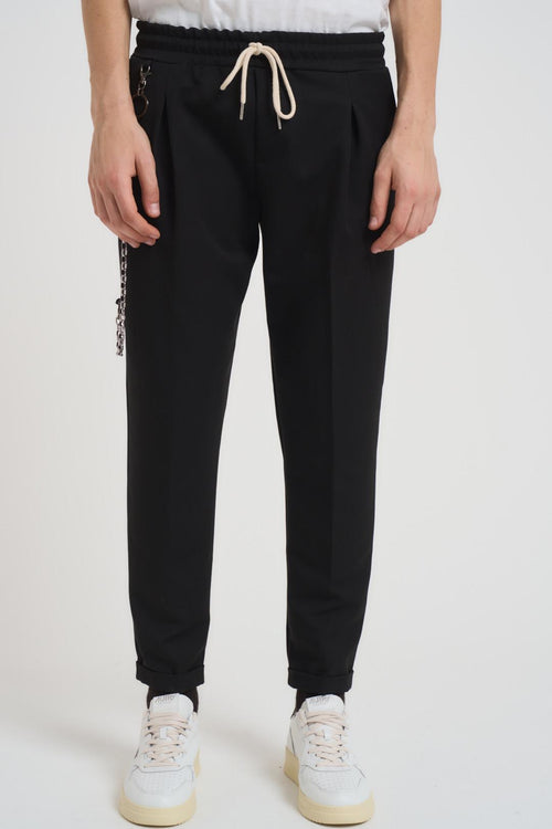 Pantalone uomo con elastico nero