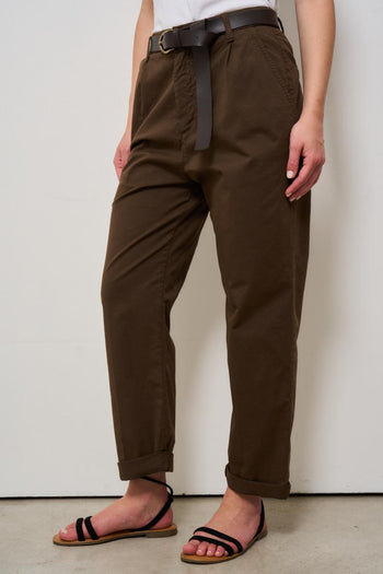 Pantalone donna marrone regular - 3