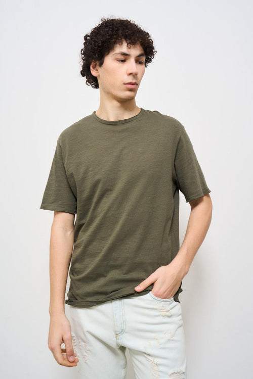 T-shirt uomo girocollo verde