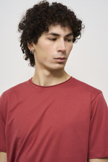 T-shirt uomo girocollo rossa - 3