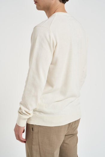 Maglia uomo girocollo panna - 4