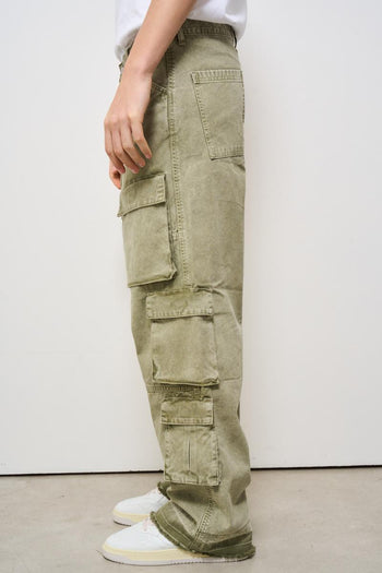 Pantalone uomo cargo verde - 3