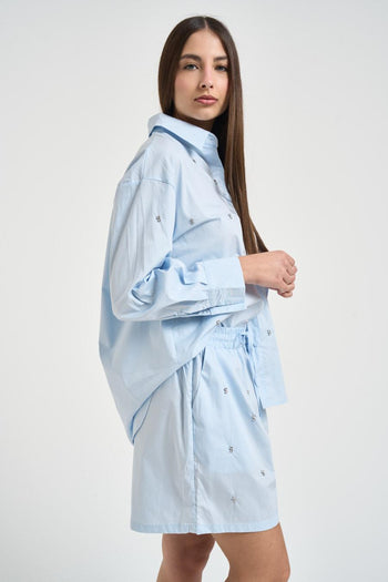 Completo donna con strass celeste - 4