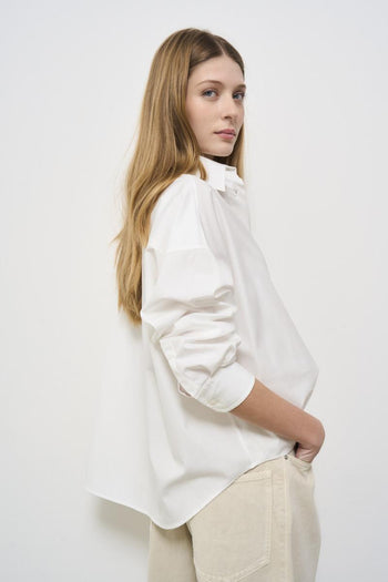 Women's oversized white shirt Aureo - 4