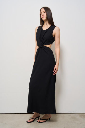 Abito donna con nodo marrone - 4
