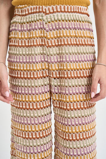 Pantalone donna traforato multicolor - 5