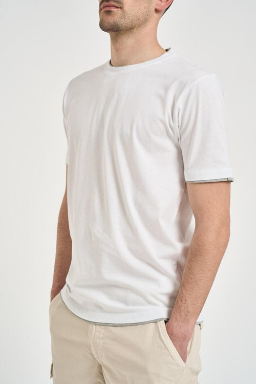 T-shirt uomo in cotone bianca - 2