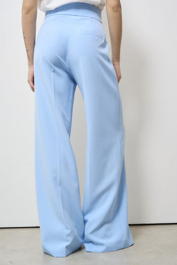 Women's light blue palazzo pants - 5