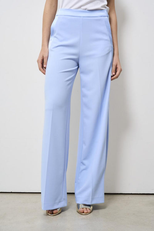 Pantalone donna gamba dritta celeste