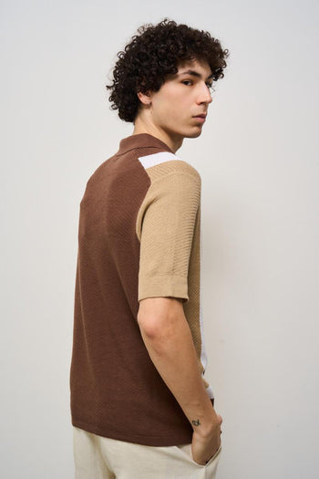 Polo uomo marrone - 4