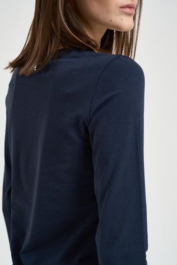 T-shirt donna maniche 3/4 blu - 5