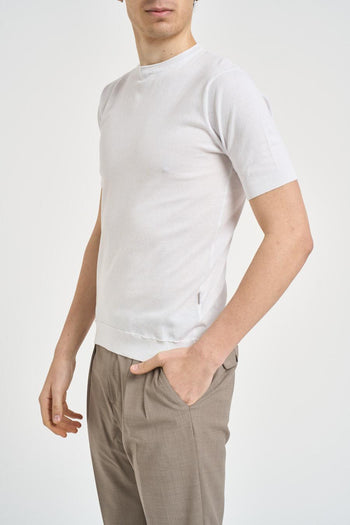 T-shirt uomo in maglia bianca - 3
