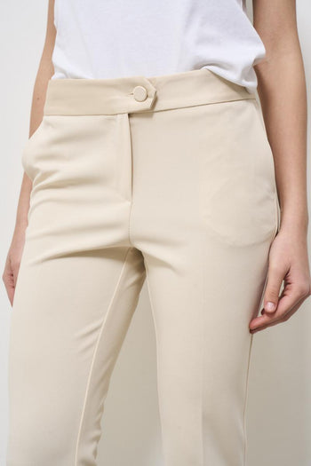 Pantalone donna skinny panna - 5
