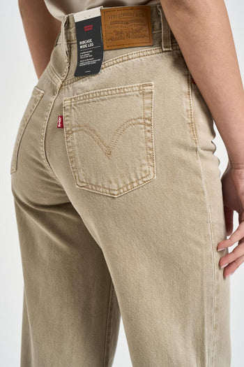 Jeans donna Ribcage in denim beige - 4