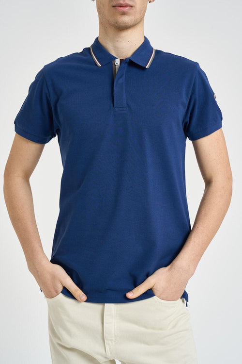 Polo uomo piqué blu royal