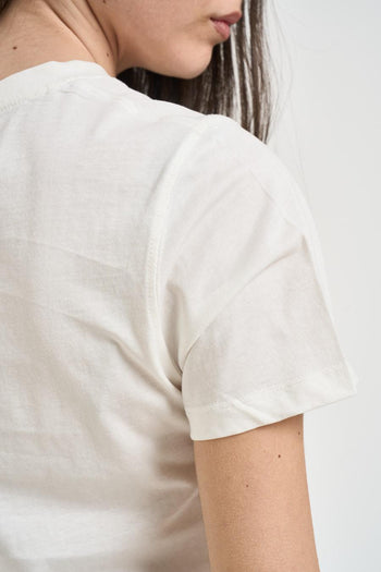 T-shirt donna girocollo bianca - 4