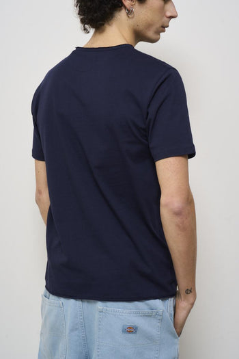 T-shirt uomo girocollo blu - 4