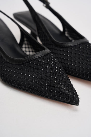 Slingback donna in rete nera - 4