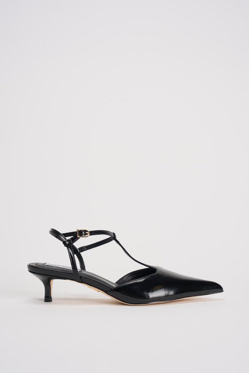 Slingback donna in vernice nero