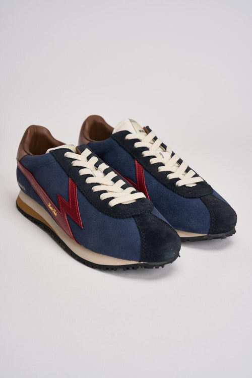Sneakers uomo blu e rossa - 2