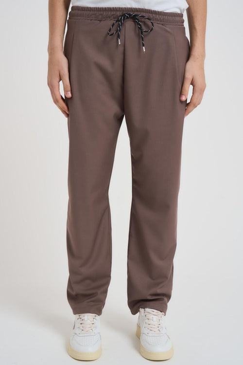 Pantalone uomo con elastico tortora