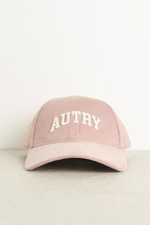 Cappello uomo baseball in velluto rosa - 1