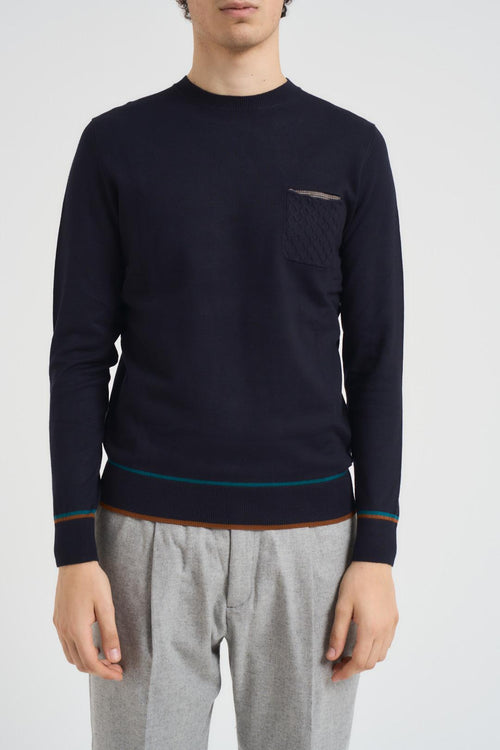 Maglia uomo girocollo blu