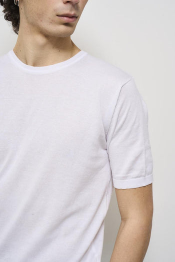 T-shirt uomo in maglia bianca - 3