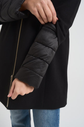 Cappotto donna con pettorina staccabile nero - 4