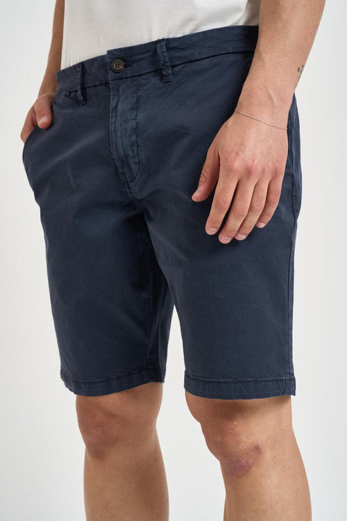 Bermuda uomo in cotone blu - 2