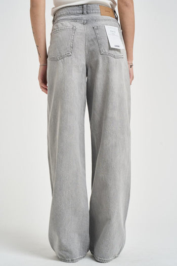 Jeans donna a palazzo in denim grigio - 4