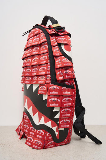 Zaino uomo in fantasia rosso e nero - 5