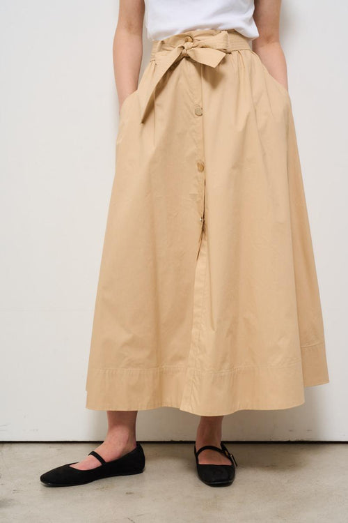 Gonna midi beige