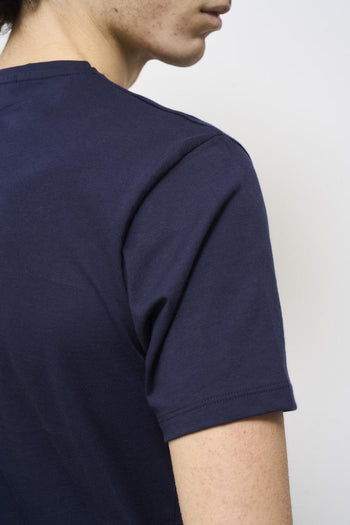 Men's blue crew neck t-shirt - 4