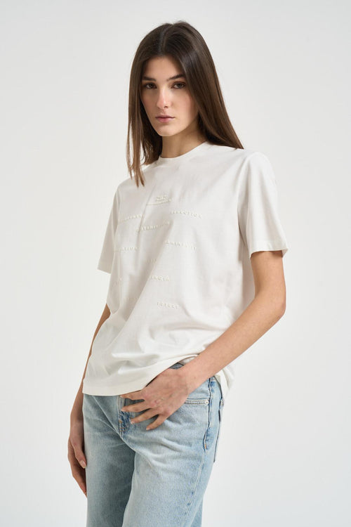 T-shirt donna girocollo bianca