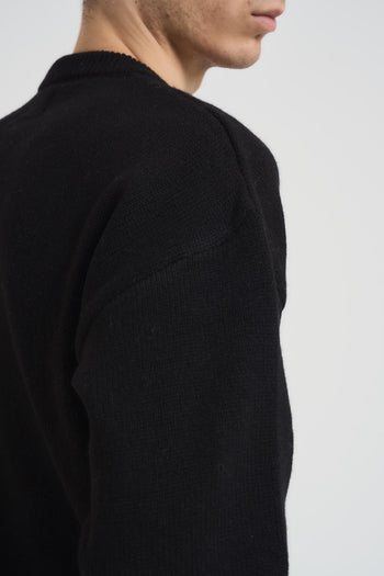 Maglia uomo nera girocollo - 5