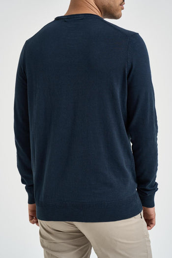 Maglia uomo girocollo blu - 4