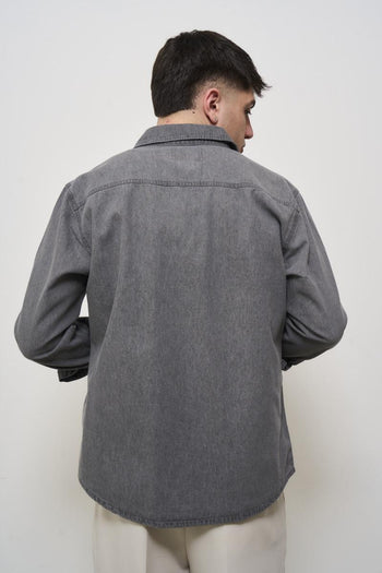 Camicia uomo vintage grigia - 4
