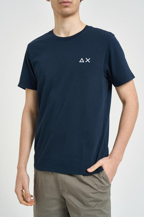 T-shirt uomo girocollo blu