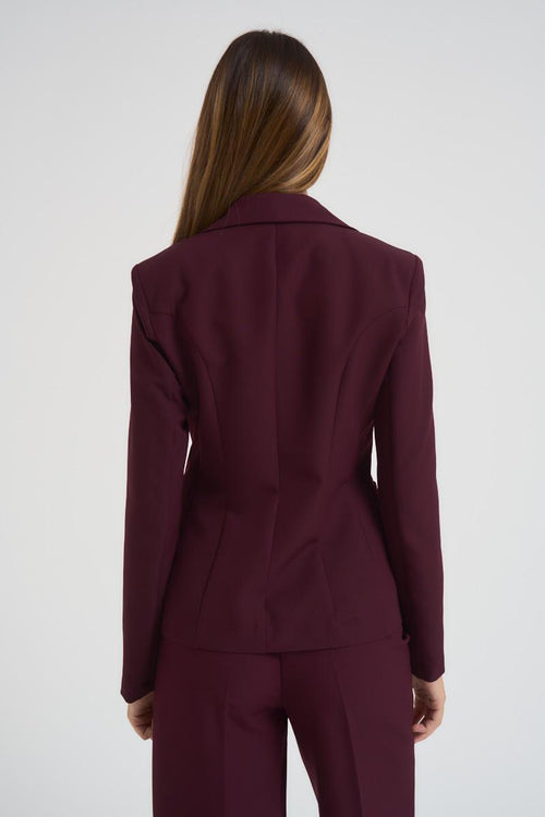 Giacca donna monopetto bordeaux - 2