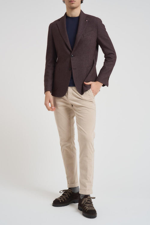 Giacca uomo monopetto marrone