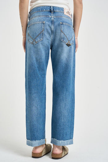 Jeans donna dritto in denim medio - 4