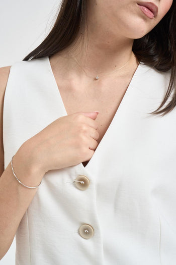 Abito con gilet e pantalone bianco - 3