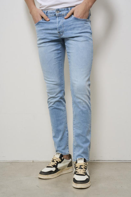 Jeans uomo skinny in denim chiaro - 2
